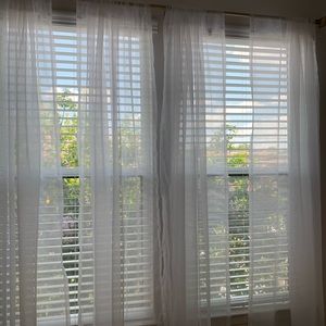 Sheer white curtains